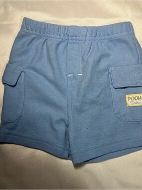 Vintage‎ Winnie The Pooh 100 Acre Wood Blue Shorts 6-9M Pooh Bear Disney